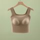 thumbnail image 4 of Brasier sin Varillas Mujer Tela de Mantequilla Estante Bra Camisolas Correa de Espagueti Ajustable Camisetas sin Mangas Capa Básica Mediana, 4 of 7