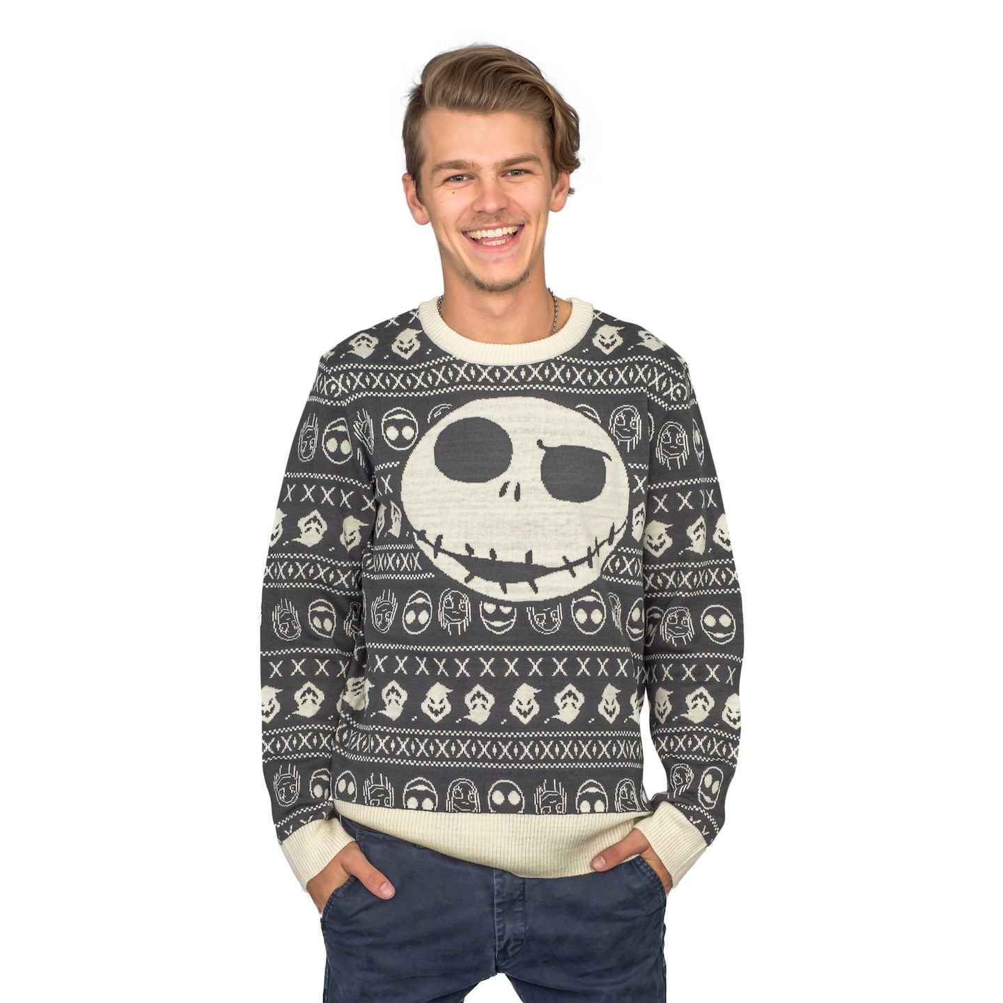 Adult Unisex Jack Sally The Nightmare Before Christmas Adult Ugly Sweater 