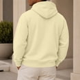 thumbnail image 6 of UDAUDU Mens Fleece Hoodie Long Sleeves Casual Pullover Drawstring Hooded Sweatshirt with Kangaroo Pocket Cozy Basic Hoodies for Men Beige S, 6 of 9