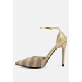 thumbnail image 4 of NOBLES Gold Rhinestone Patterned Stiletto Sandals, 4 of 6