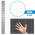 thumbnail image 2 of CAPHAUS 12.5 Gauge Galvanized Welded Fence Wire Roll, with 4” x 4” Square Mesh Opening, Wire Mesh Fencing Roll for Vegetables Garden Netting Chicken Coop Animal Enclosure (48 in. x 50ft.), 2 of 9