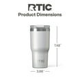 thumbnail image 6 of RTIC 20 oz Ceramic Lined Insulated Essential Tumbler, Leak-Resistant Lid, Cool Grey Glitter, 6 of 7