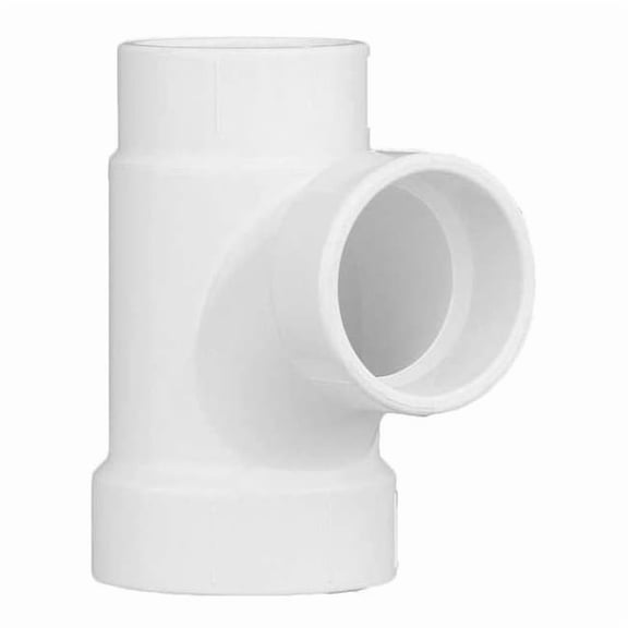 PVC Sanitary Tee, Hub, 2 in x 1 1/2 in x 1 1/2 in Pipe Size 1CNW9