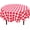 Red and White, variant on Checkered Round Tablecloth 50 Inch - Waterproof & Wrinkle Resistant Washable Fabric Spring Table Cloth for Dining Room Party Outdoor Picnic, Yellow and White