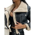 thumbnail image 4 of xiaxaixu Women Winter Jacket, Long Sleeve Zipper Closure Patchwork Warm Outwear with Pockets, 4 of 5
