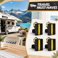 Wheel Chocks For RV 160B-4pair8pack With Rope, Durable Rubber Tire ...