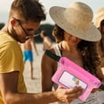 thumbnail image 4 of Fnochy Back to School Waterproof Waist Pouch | Beach Accessories Fanny Pack for Swimming Snorkeling Sailing Kayaking Beach Pool Water Parks | Keep Your Phone Wallet Safe and Dry (Pink), 4 of 5