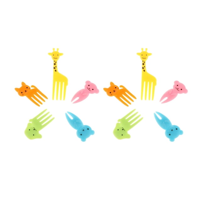 10pcs Sunnimix Palillos de frutas Tenedores Pequeños 5-6 cm