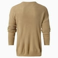 thumbnail image 3 of Aayomet Oversized Cardigans For Men Men's Soft-Touch Modern Cable Crewneck Sweater (Available in Plus Size),Khaki XXL, 3 of 5