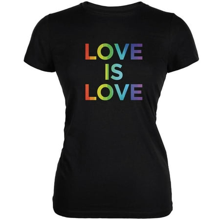 LGBT Gay Pride Love Is Love Black Juniors Soft T-Shirt | Walmart Canada