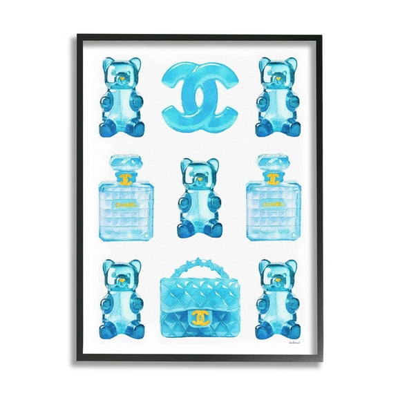 Stupell Industries Glam Fashion Candy Beauty & Fashion Painting Black Framed Art Print Wall Art, 11 x 14