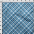 thumbnail image 4 of oneOone Cotton Silk Medium Blue Fabric Check Diy Clothing Quilting Fabric Print Fabric By Yard 42 Inch Wide, 4 of 4