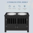 thumbnail image 3 of Sptwo Large Elevated Dog Bowls with Storage Cabinet - 37L Capacity, Raised Dog Bowl Stand Feeding Station, Black, 3 of 10