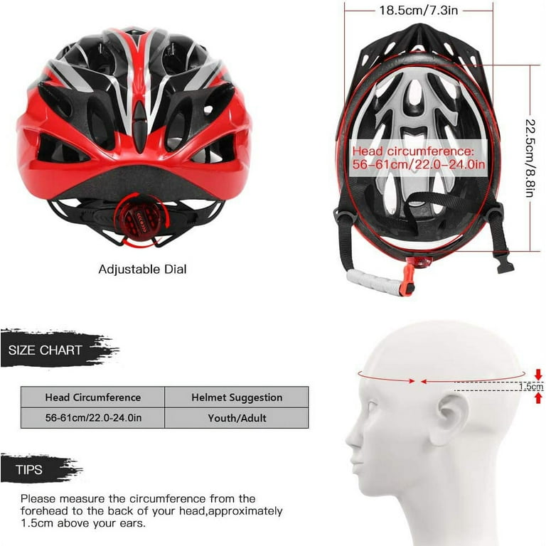 HTB Adult Bike Helmet Lightweight Bicycle Helmet for Men Women