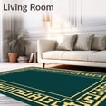thumbnail image 2 of ODIKA 6'x9' Machine Washable Non-Slip Area Rug, Art Alphabet Tiles with Stylized Lettering and Accents High Traffic Rug, Green, 687892, 2 of 5