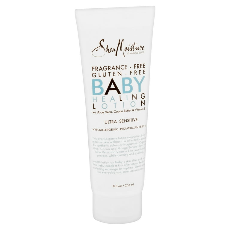 Fragrance Free Gluten Free Baby Healing Lotion by Shea Moisture for Kids 8 oz Lotion