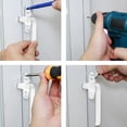 thumbnail image 4 of Bgsha 2pcs Window Handles With Lock Handle Aluminum Alloy Door Handle Latch Catch Casement Locking Handle For Door Window, 4 of 7