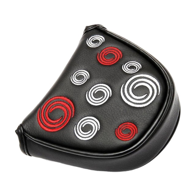 braveheart Mallet Putter Cover Magnetic Closure Half Round Golf Headcover PU Black