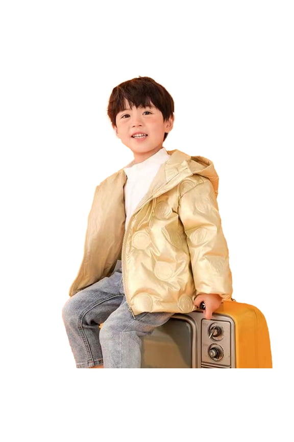 Kids Boys Girls Wash Free Down Coats 1-12Y Toddler Snow Down Jacket Bright Face Thickened Baby Winter Warm Hoodie Down Outerwear