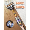 thumbnail image 4 of Buture VC90 Mattress Mite Removal Cordless Stick Vacuum Cleaner, 650W 65KPA Strong Suction, 60Mins Runtime for Carpets Pet Hairs Hard Floor, 4 of 10