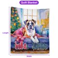 thumbnail image 5 of Watercolor Hello Winter Boxer Chill Christmas Welcome Quilt Blanket Boxers Dog Lover Gifts Idea Cozy Comforter Throw Blanket - 00016, 5 of 5