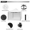 thumbnail image 4 of Texinpress 10x10ft Ez Pop up Commercial Canopy Tent with Sidewalls, White, 4 of 6