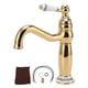 thumbnail image 1 of Mezclador monomando para lavabo con mangueras de drenaje para uso doméstico y comercial, grifo de latón vintage para lavabo de baño, 1 of 8
