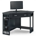 thumbnail image 2 of Leick Furniture Bureau d'Ordinateur d'Angle en Bois, Noir, 2 of 4