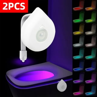 Ailun Toilet Night Light 3Pack Motion Activated LED Light 8 Colors Changing Toilet  Bowl Illuminate Nightlight for Bathroom Battery Not Included Perfect  Decorating Combination with Faucet Light 