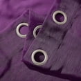 thumbnail image 5 of Dainty Home Malibu Textured Semi-Sheer Grommet Top Curtain Panel Pair, 108" x 84" In Purple, 5 of 10
