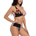 thumbnail image 6 of PAYOHTO Women's Cross Front Bikini Set with High Elasticity Soft Padding I Love My Dog Bathing Suit Crop Top Swimsuit, 6 of 9