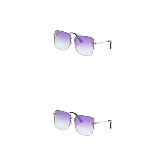 Gafas de sol cuadradas Qarigey para mujer de Metal ligeras Tipo 5 2piezas