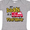 thumbnail image 4 of Inktastic My Daddy is a Firefighter with Fire Truck Boys or Girls Baby Bodysuit, 4 of 5