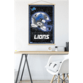 thumbnail image 5 of NFL Detroit Lions - Neon Helmet 23 Wall Poster with Magnetic Frame, 22.375" x 34", 5 of 5