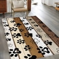 thumbnail image 2 of Dog Paw Washable Area Rug 3x5 Farmhouse Wood Grain Vintage Brown Board Low-Profile Large Area Rugs with Non Slip Backing Indoor Floor Carpet for Entrance Living Room Bedroom Home Office, 2 of 9