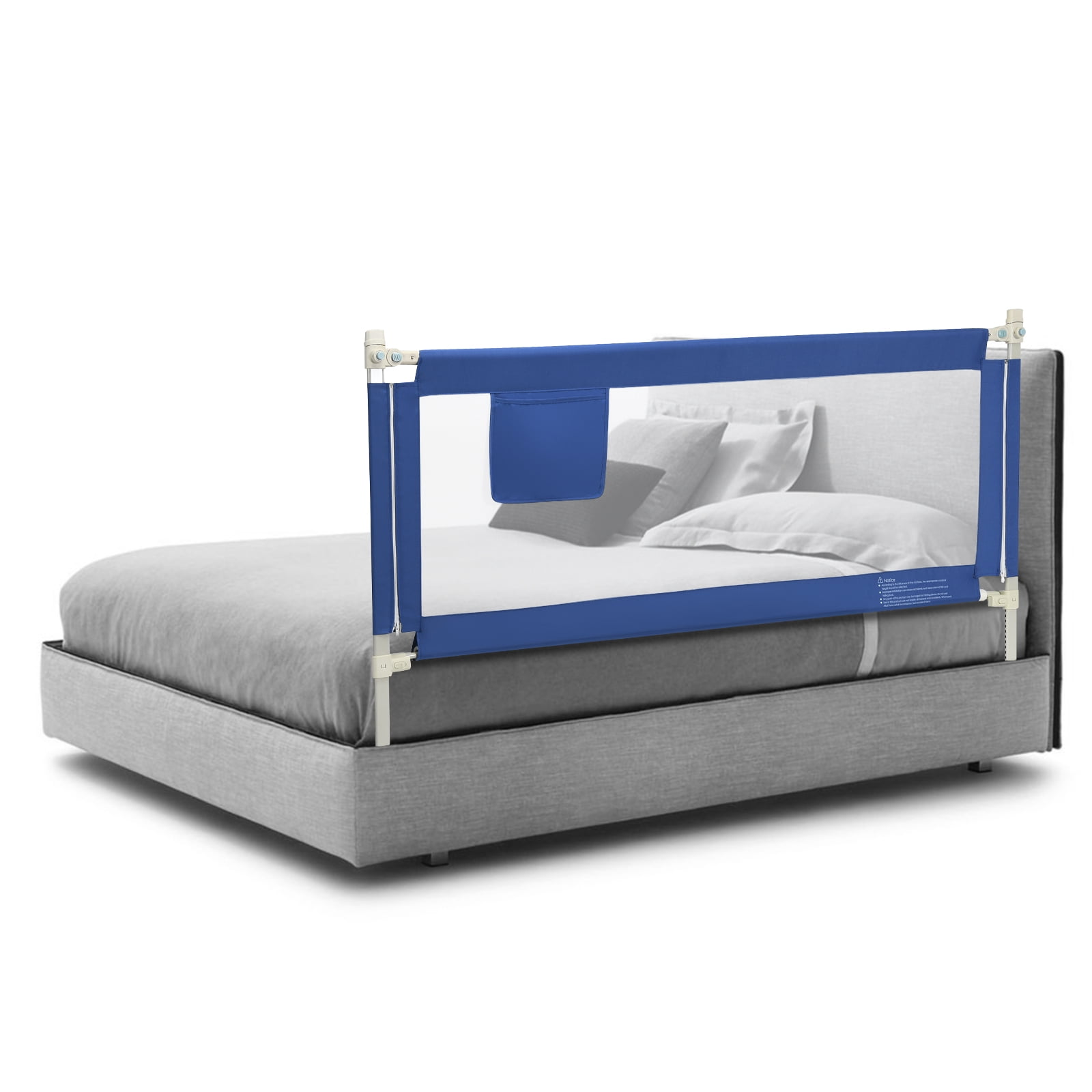 Infans 69.5' Bed Rails for Toddlers Vertical Lifting Baby Bed Rail Guard with Lock Blue