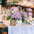 Morttic Artificial Flowers 25pcs Real Touch Fake Rose with Stems Foam ...