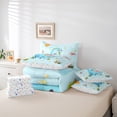 thumbnail image 6 of Homewish Cute Jungle Dino Dinosaur Twin Bedding Sets 7-Piece for Kids Teens,Cartoon Wildlife Giraffe Bedding Comforter Set Microfiber,Woodland Animal Breathable Sheet Sets,Luxury Bedroom Decor, 6 of 8