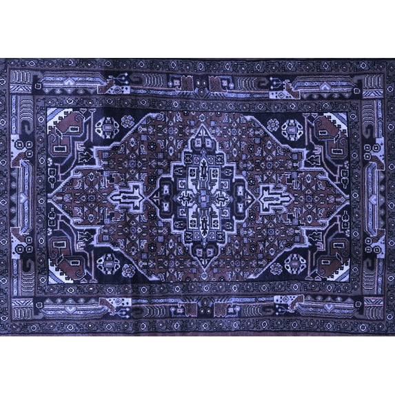 Ahgly Company Indoor Rectangle Persian Blue Traditional Area Rugs, 4' x 6'