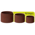 thumbnail image 1 of Macetas Modernas Set De 3 Piezas 55-43-32cm de ancho Para Exteriores Villa color Corten Steel De Polietileno Ultra Ligera Artego Japi Hecha en Brasil, 1 of 6