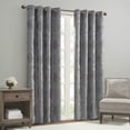 thumbnail image 4 of XYTRES Knitted Jacquard Paisley Total Blackout Grommet Top Curtain Panel, 4 of 15