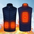thumbnail image 4 of Chaleco Chaleco calefactable eléctrico unisex, cómoda chaqueta calefactable inteligente para caza, senderismo, acampada Kuymtek Azul 4 piezas calentadas T M para Unisex, 4 of 6