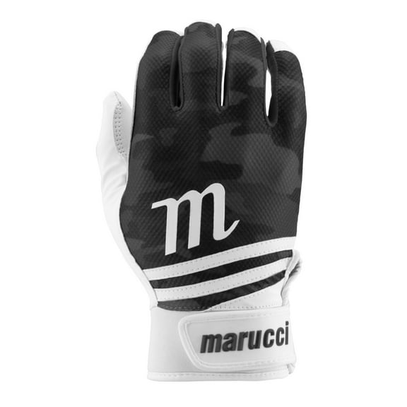 Marucci Adult Crux Camo Batting Gloves Black Medium