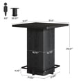 thumbnail image 2 of Tribesigns Square Bar Table, 39.37" High Cocktail Pub Table with Metal Frame Footrest for Kitchen, Bistro (Black), 2 of 5