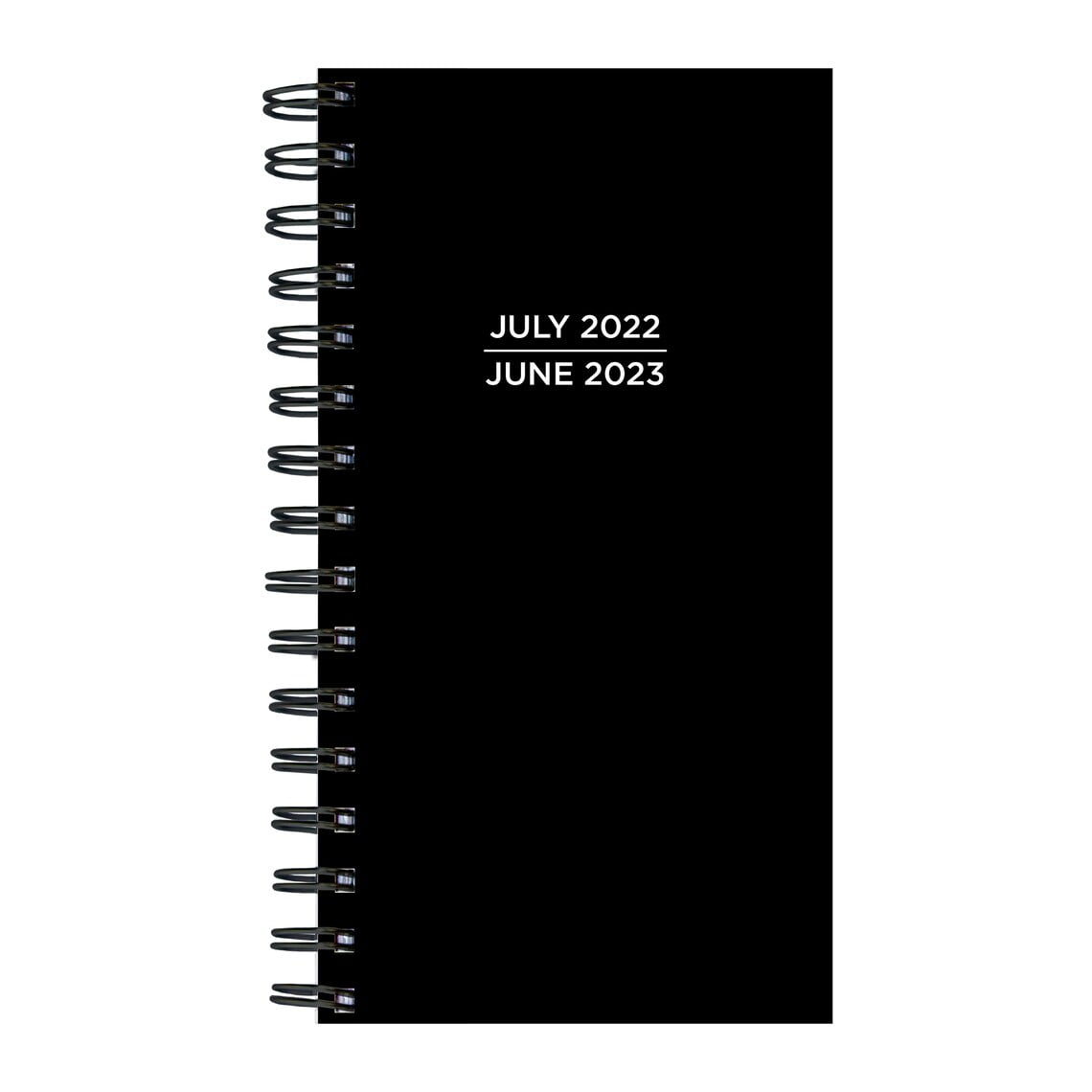 TF Publishing July 2022 - June 2023 Black Small Daily/Weekly/Monthly Planner