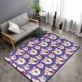 thumbnail image 2 of Area Rugs For Living Room Decor - Water Ripple Cute Corgi Dog Anti Slip Throw Washable Rugs 3x5 For Bedroom, Soft Indoor Carpet For Bedroom Living Room 60x39In, 2 of 5