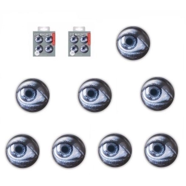 Kikkerland REALISTIC GLASS HUMAN EYE Fridge MG44 (2 PACK Set Of 8)