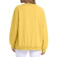 thumbnail image 5 of UDAUDU Sweatshirt for Women Fall Winter Casual Fleece Crewneck Oversized Sweatshirt Loose Fit Comfy Long Sleeve Comfortable Soft Pullover Tops Yellow XL, 5 of 8