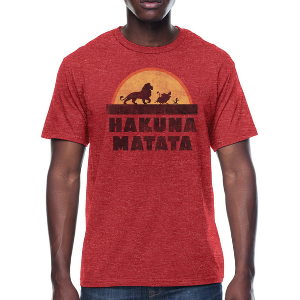 Disney Lion King Hakuna Matata Men's Graphic T-Shirt, (Mens or Mens Big ...