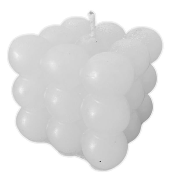 Velas cuadradas de burbujas color blanca 2 piezas para toda reunion